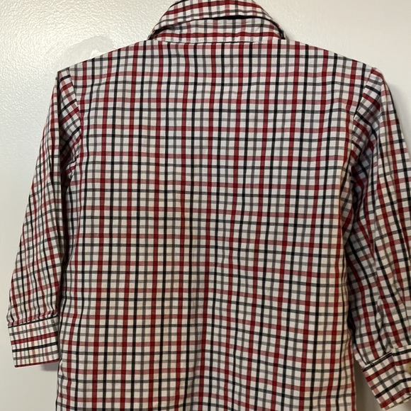 Boys vintage checkered button up collared top - Picture 12 of 12